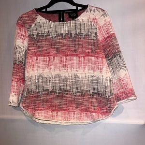 W5 anthropology ombré‎ red, black & cream sz small blouse